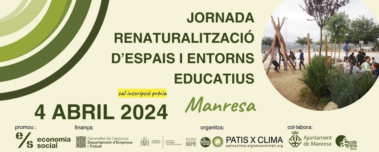 Jornada de renaturalització d’espais i entorns educatius a Manresa